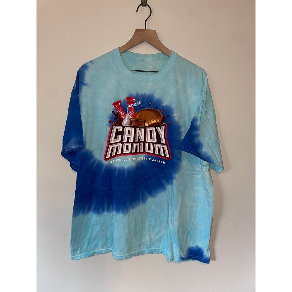 Vintage Hershey Candy Shirt Monium Sweetest Coaster Hershey's Candy XL Tie Dye